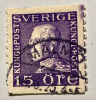 Briefmarken aus Schweden König Gustav V. gestempelt