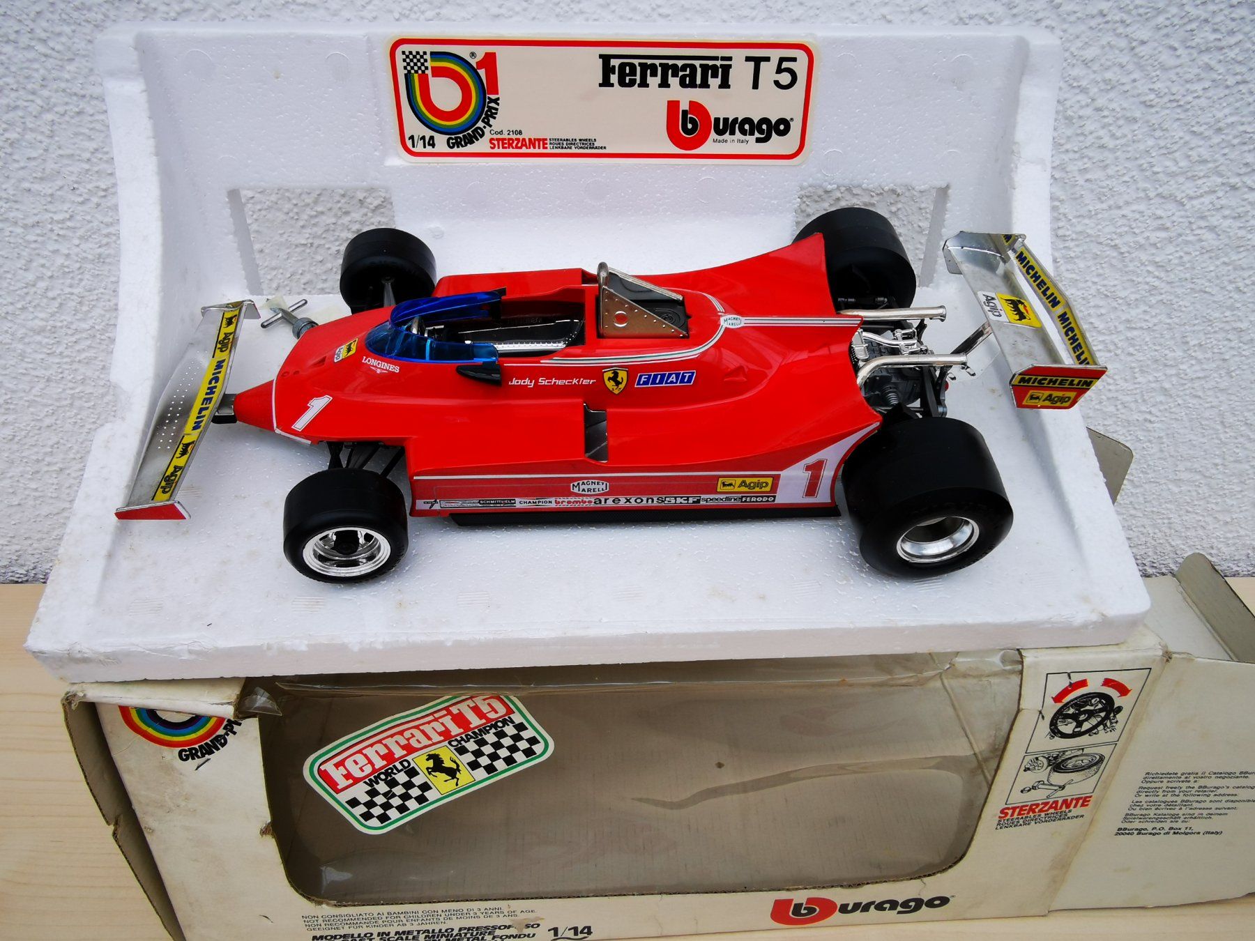 Burago 1/14 Ferrari 312 T5 J. Scheckter in OVP (Neu und