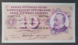 10 SCHWEIZER FRANKEN 1977