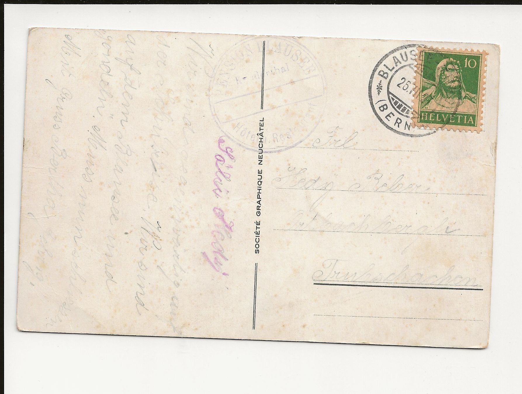 Cartoline postali: AK ca. 1925 Blausee Kandertal – Usato da Greifensee venduto da 315WDO 1