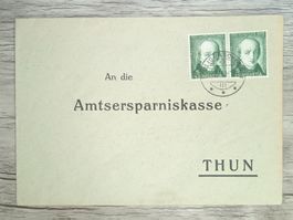 TR80 Enveloppe + Timbre Suisse 1943