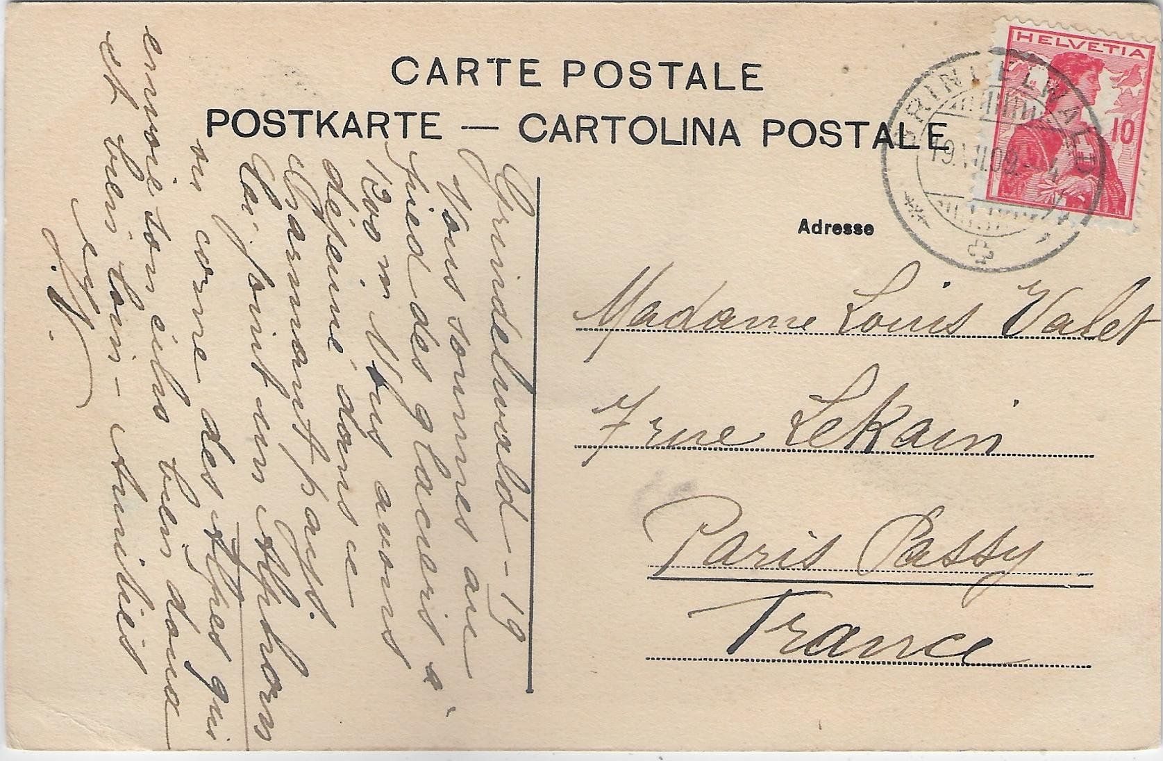 Cartoline postali: Alphornbläser -  Sonneur du cor – Usato da Ettingen venduto da Kartenplanet 1