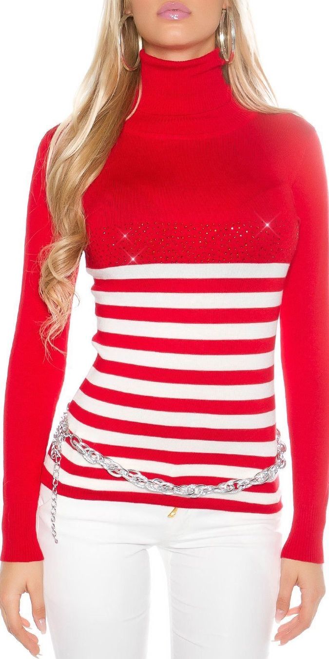 Pullover & Sweatshirts: Koucla Strass Rollkragen Pullover Rot – Neu und originalverpackt aus Sirnach von Koucla-Girl 2