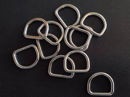 D-Ring Halbrundring massiv, Stahl, Durchlassbreite 2.5cm