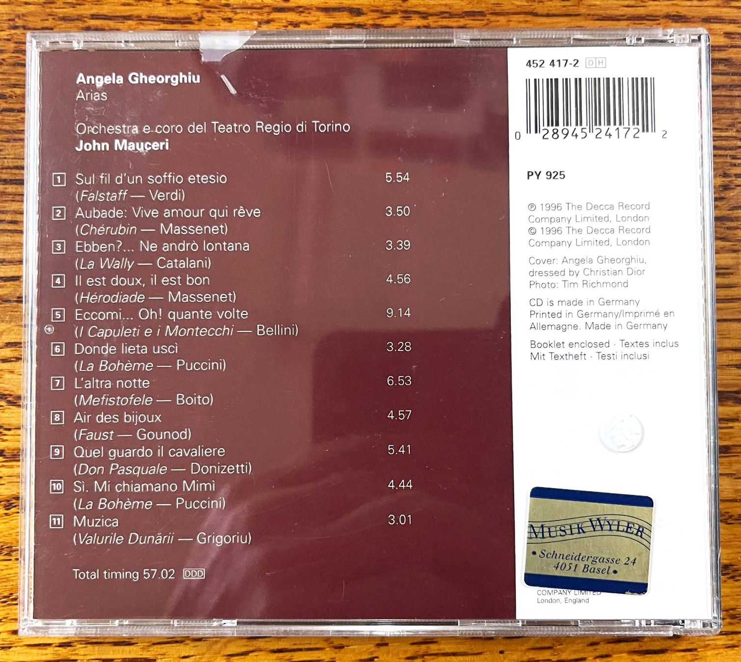CD: Angela Gheorghiu: Arias CD – Usato da Oftringen venduto da Vucki 1