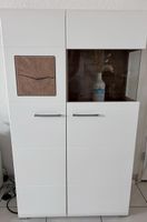 Vitrine weiss mit Glasfach und Beleuchtung gut erhalten