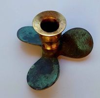Vintage Kerzenhalter Schiffspropeller Messing