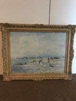 Aquarell 19. Jahrhundert, Szene am Meer