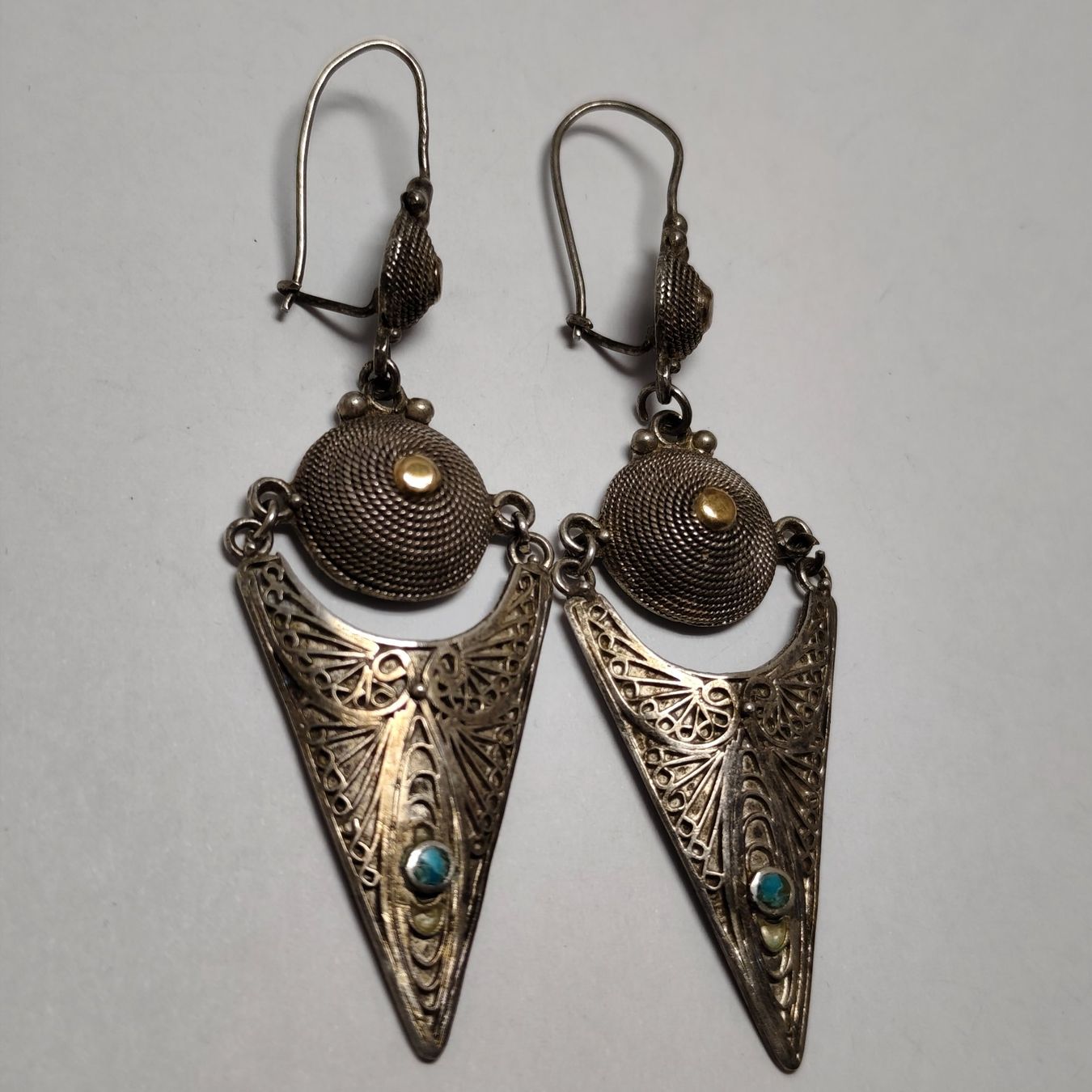 Orecchini pendenti & Orecchini a lobo: Vintage Ethno Silber-Ohrhänger Türkis,  A1 – Usato da Châtelaine venduto da Tropic.Watch2 1