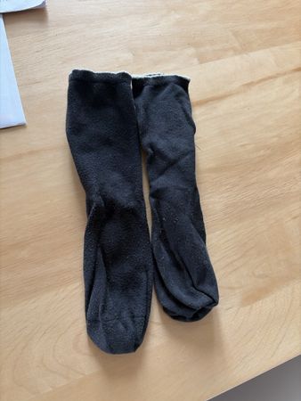 Damen Socken schwarz mit weissem Rand Grösse 35-38