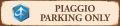 Rusty Blechschild-PIAGGIO PARKING ONLY - 46 X 10 CM