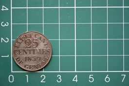 kantonsmünze genf-münzsystem 25 centimes 1839