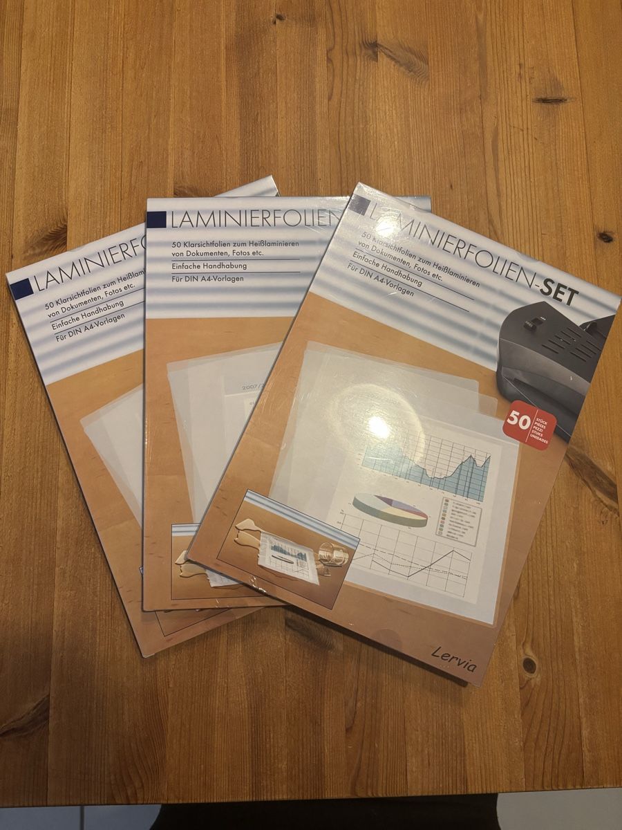 Fogli trasparenti: Laminierfolien A4 150stk. Originalverpackt – Nuovo (secondo la descrizione) da Männedorf venduto da Qurop
