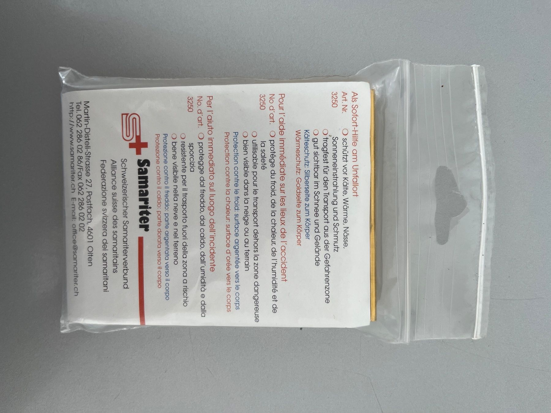 Kit di pronto soccorso: Rettungsdecke/Notfalldecken Neu – Nuovo e nell'imballaggio originale da Unterägeri venduto da flu_zp5d 2