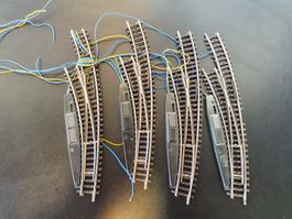 MÄRKLIN: 4 X K-BOGENWEICHEN LINKS