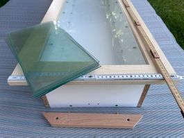 Vitrine, Holz, Glas