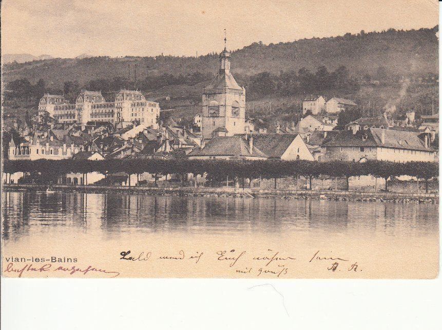 Cartoline postali: Evian-les Bains, ca. 1915 – Usato da Bürglen TG venduto da StampGraf