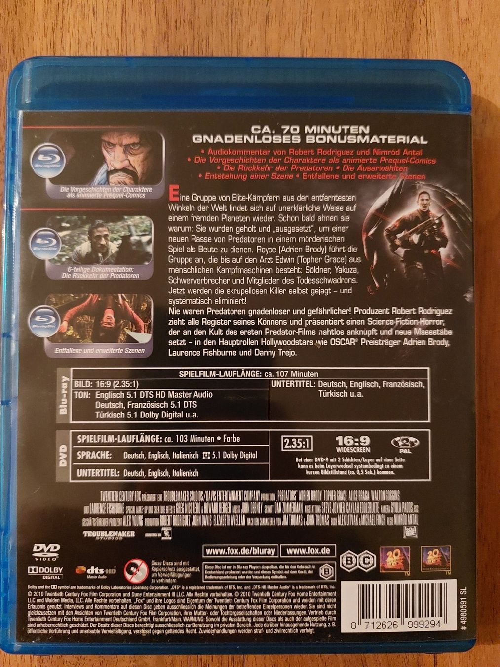 Tutti i DVDs: Blu Ray & DVD - Predators – Usato da Rheinfelden venduto da Onyx74 1