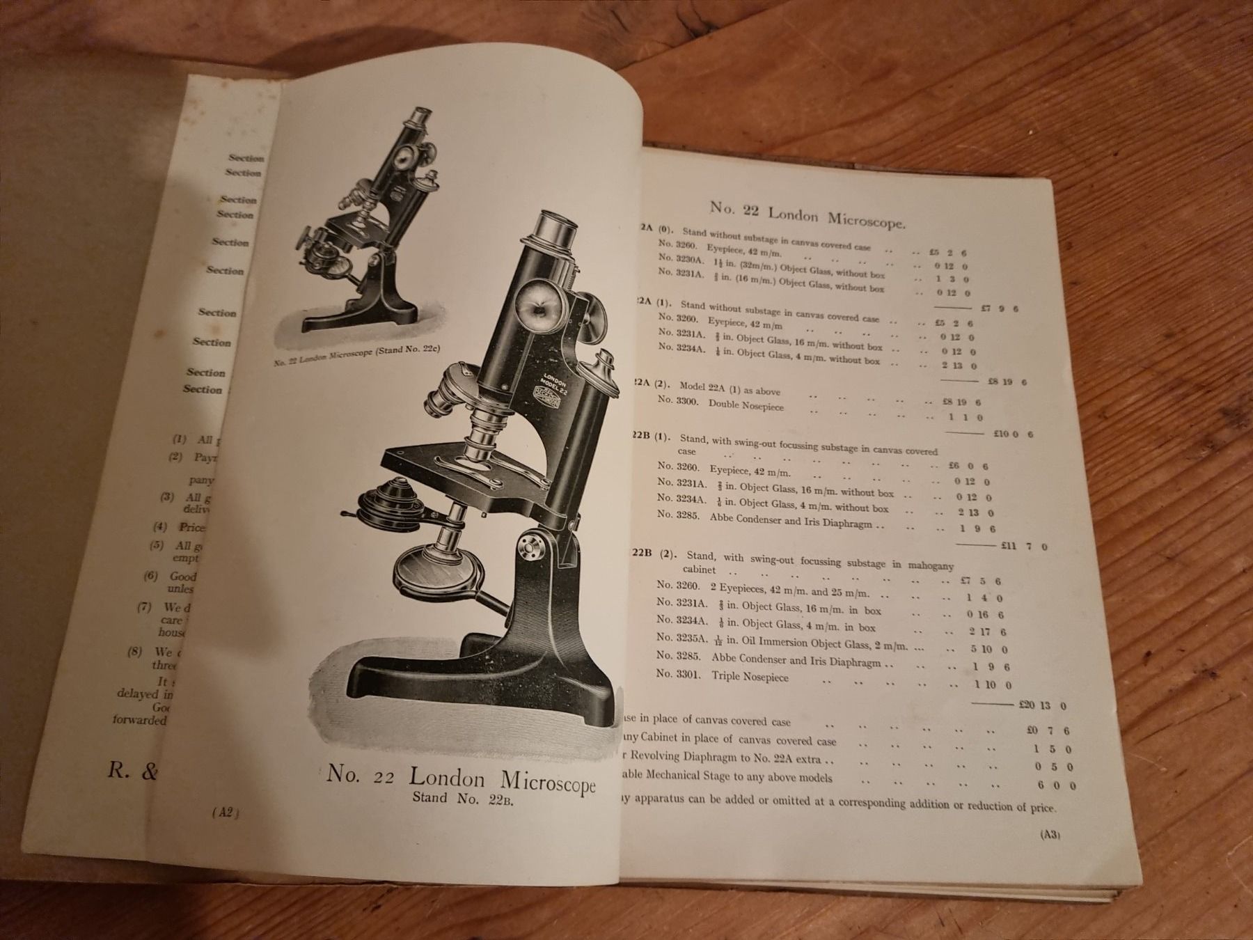 Microscopi: Microscope Katalog Beck LTD London um 1900 – Usato da Trachslau venduto da post35 2