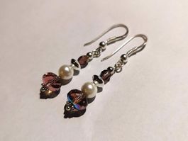 Boucles d'oreilles Swarovksi et Ag. 925