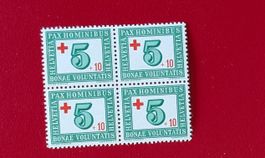 FÜRS ROTE KREUZ W 24 VIERERBLOCK 1945** POSTFRISCH