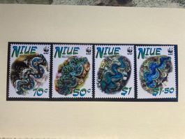 WWF Niue 2002 die kleine Riesenmuschel Satz postfrisch