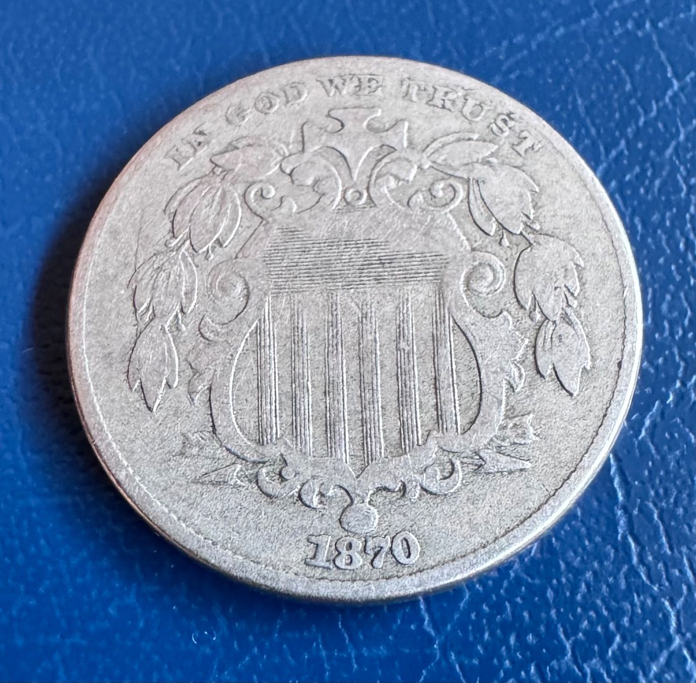 Tutti le monete: 5 Cents 1870 USA Shield Nickel – Usato da Ebikon venduto da Dmasterx 3