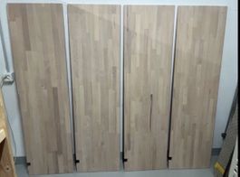 4 Massivebucheplatten (Qualität / lackiert) mit Kabelführung