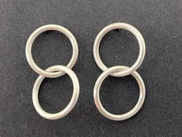 Ohrringe / Creolen (Silber 925 / Länge ca. 26 mm)