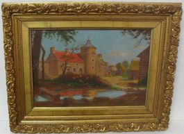 BARTH Wilhelm / OELGEMÄLDE. Schloss Ansicht (Frankreich ?)