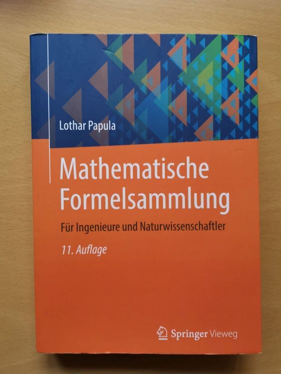 Mathematische Formelsammlung. L. Papula | Kaufen Auf Ricardo