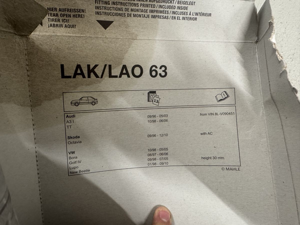 Tutti pezzi di ricambio auto: MAHLE Innenraumfilter LAK 63 Aktivkohle neu – Nuovo e nell'imballaggio originale da Schötz venduto da cla_rvq5 1