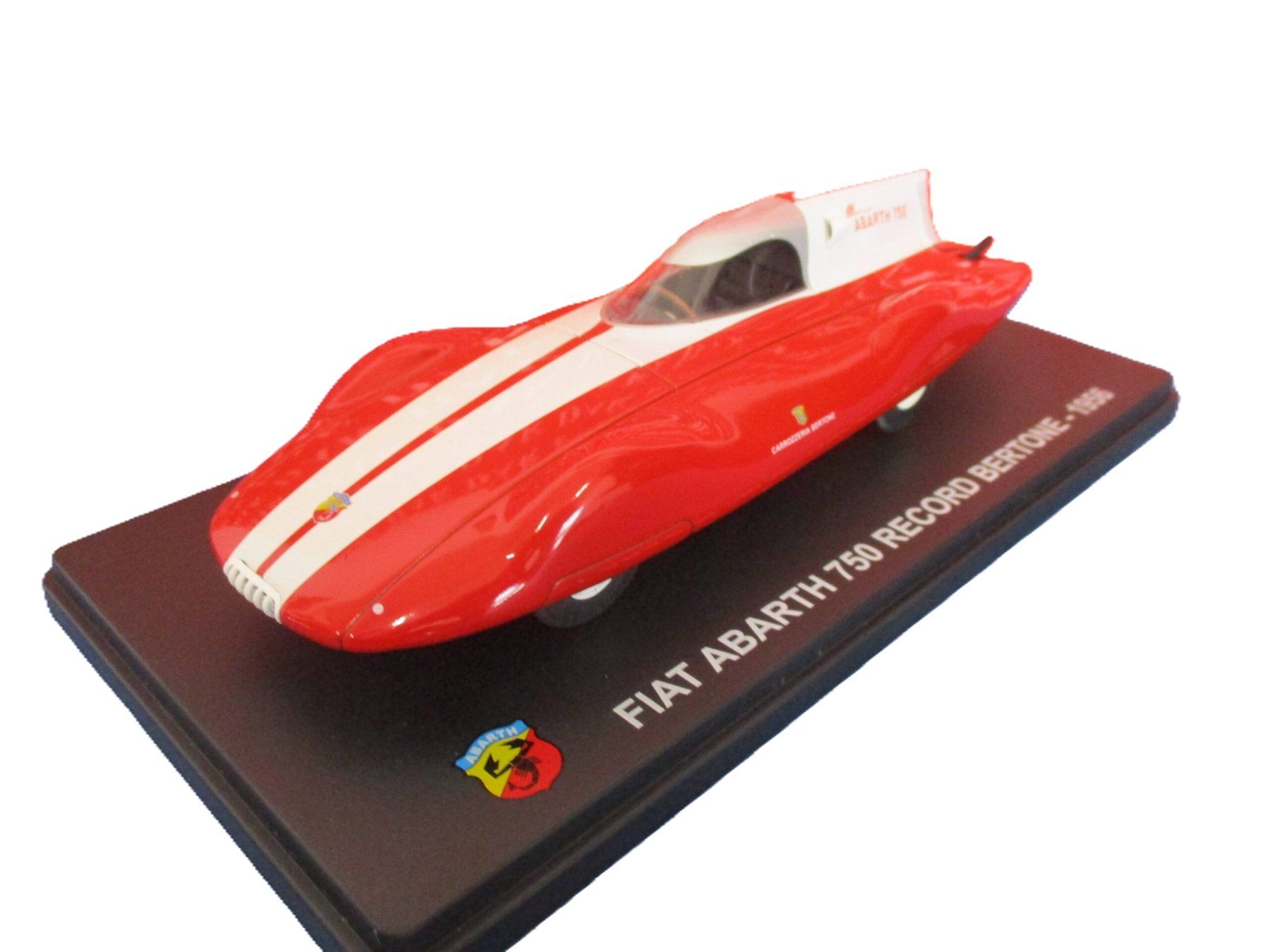 Abarth Modellini d'auto: Fiat Abarth 750 Record Bertone 1956 , 1:24 – Nuovo e nell'imballaggio originale da Goldach venduto da Feivel9