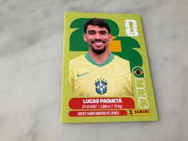 Panini Fifa WM 2026 Sticker Lucas Paquetá Brasilien BRA 9