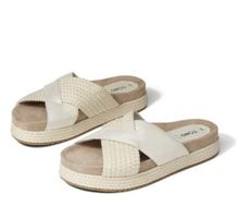 TOMS Women's Platform Slides - Ivory - 37 Summer!