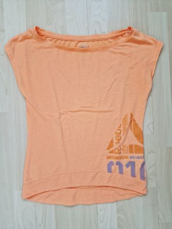 Luftiges Damen Sport T-Shirt von Reebok Gr. XS Neon Orange