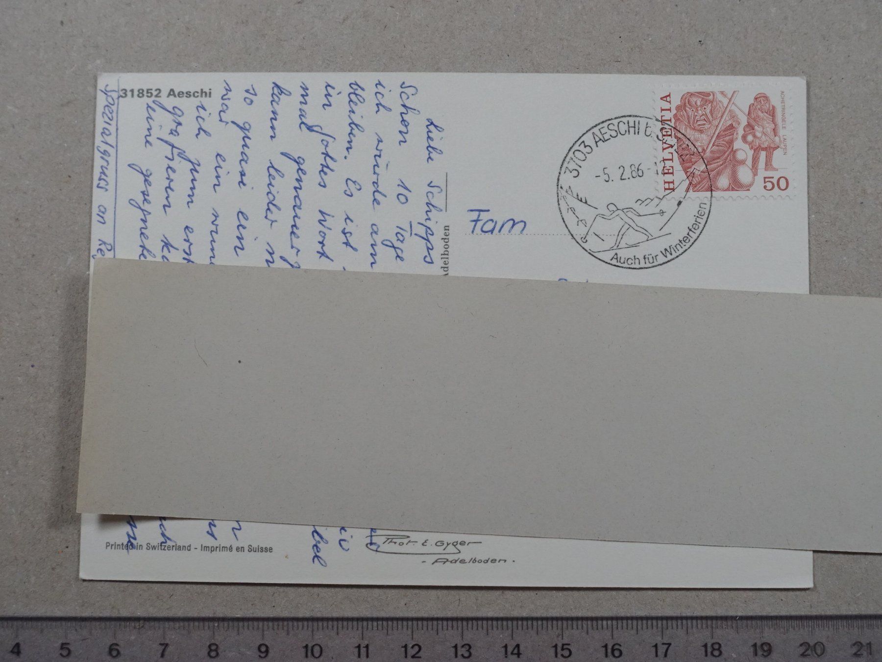 Cartes postales: Aeschi, 1986 – D'occasion à Lenzburg par fh1 1
