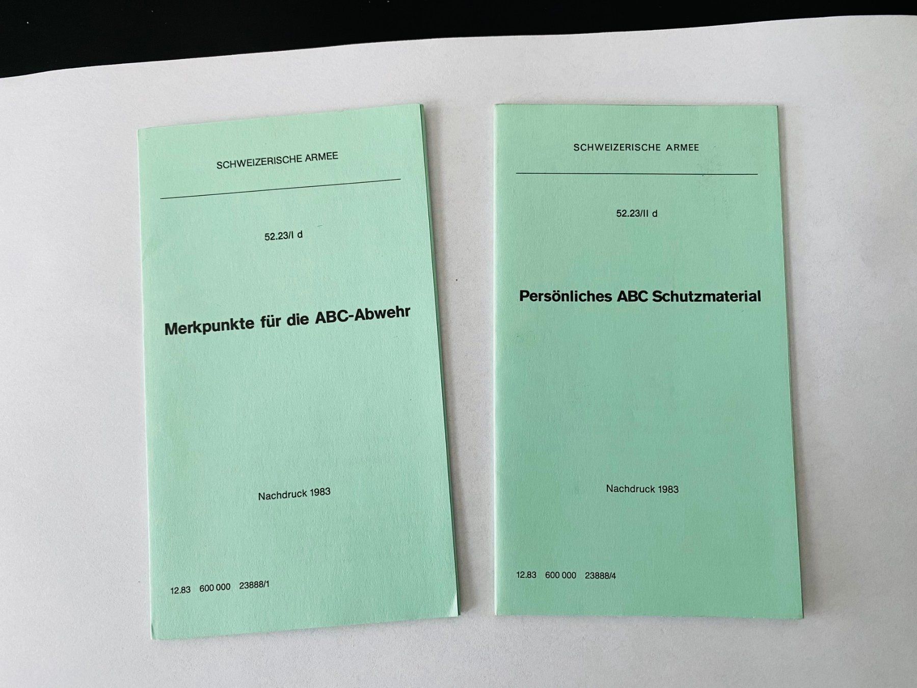 Documenti: ABC / Abwehr / Schutzmaterial / Faltblatt – Usato da Zollbrück venduto da shop_2016