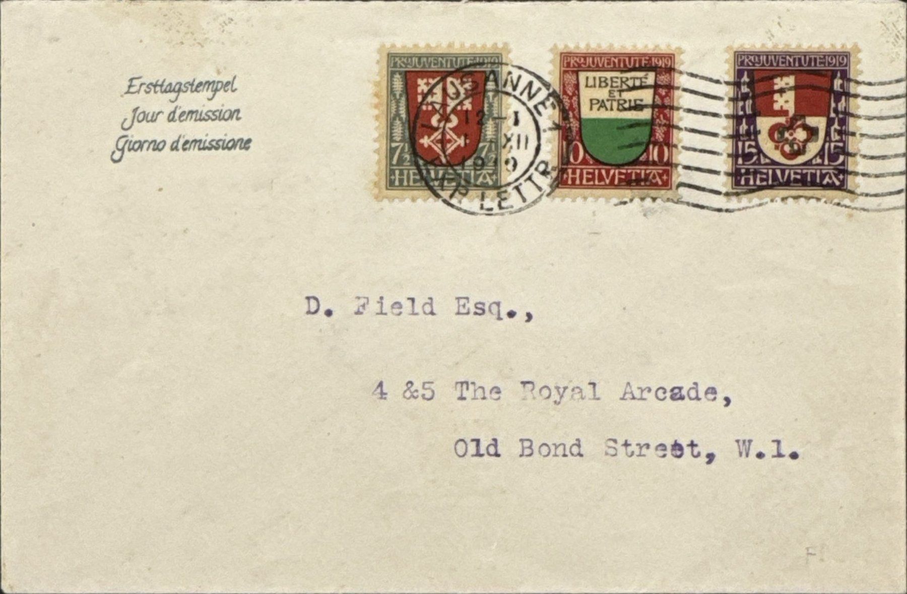Tutti i francobolli: Pro Juventute 1919 FDC – Usato da St. Niklausen LU venduto da Gypsi61