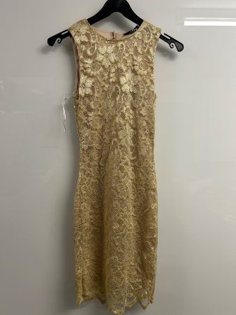 Spitzenkleid Cocktailkleid Etuikleid Champagne Gr S Neu