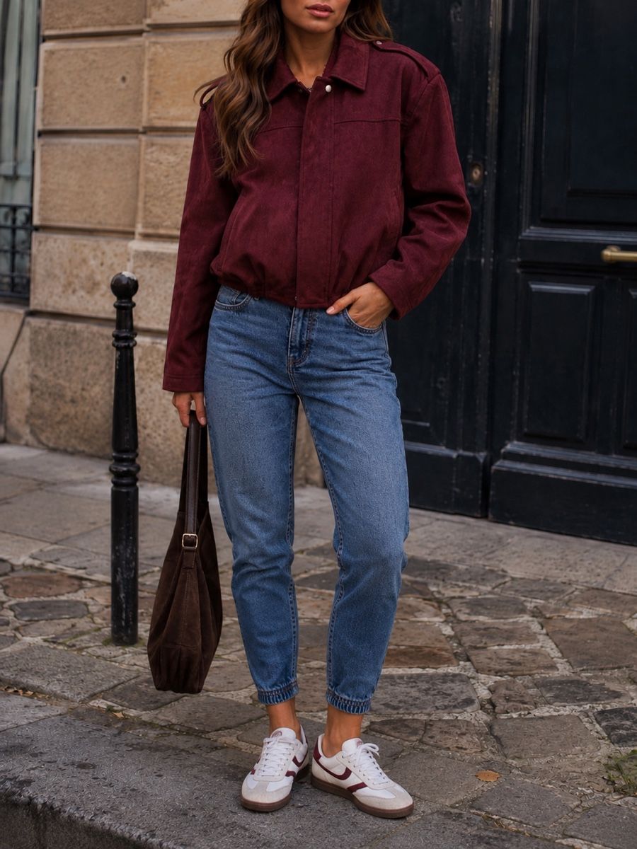 Jacken: VESTE COURTE BORDEAUX – Neu (gemäss Beschreibung) aus Lausanne von KeNaChic