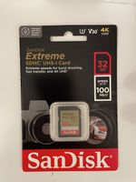 SanDisk Extreme 32GB SDHC UHS-I Speicherkarte - Neu!