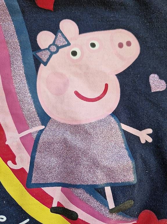 Maglioni & Felpe: Pullover, Gr. 122, Peppa Wutz/Pig mit Glitzer, Regenbogen – Usato da Arlesheim venduto da Vera6 1