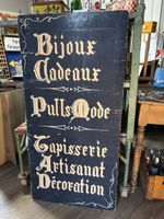 Antikes Holzschild, Reklameschild, kein Emailschild