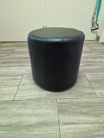 Sitzhocker Fauxleder schwarz