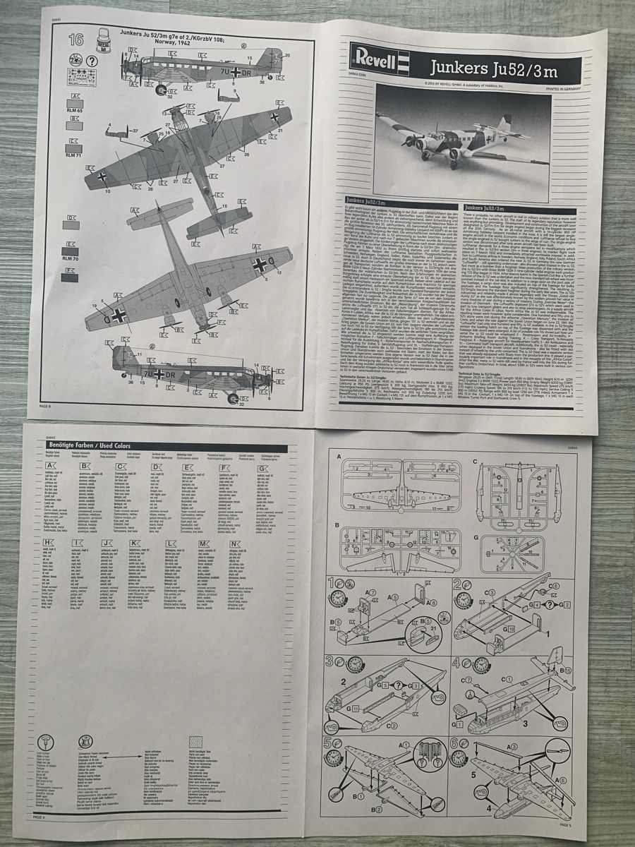 Revell Modellbausätze & Standmodelle: Beginner-Modell Junkers Ju 52/3m – Gebraucht aus Suhr von schoblobloch 3