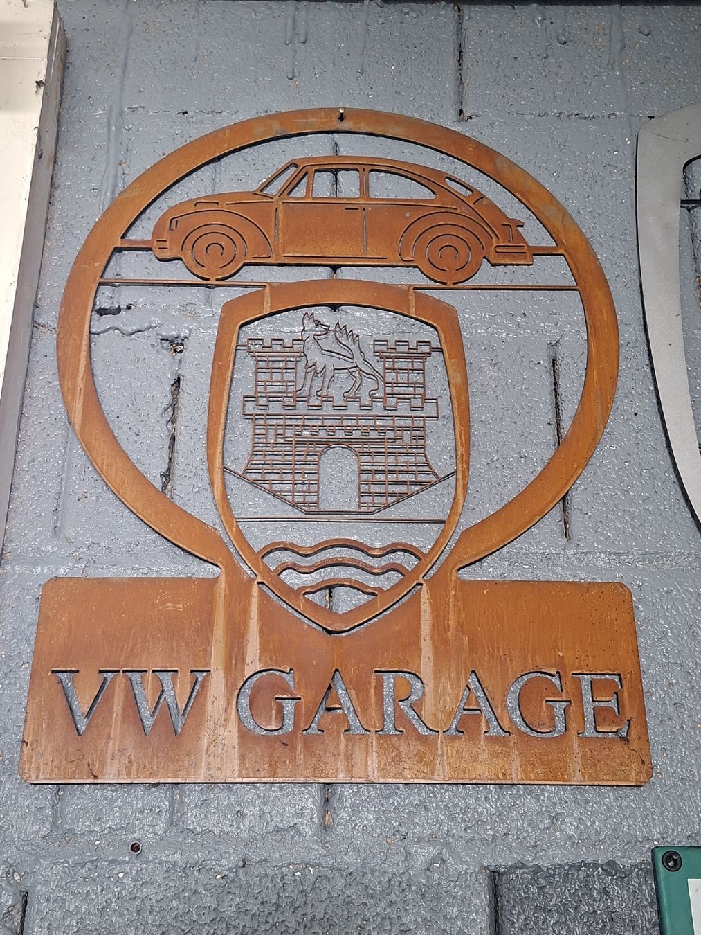 Volkswagen Insegne: VW Käfer Garage Schild – Usato da Schüpfheim venduto da Ireib0