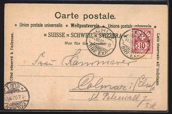 Cartoline postali: Litho Chur, Kurhaus Passugg, Oberthur, B – Usato da Berlin venduto da bartko-reher 1