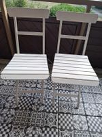 2 Weisse Gartenstühle 