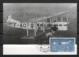 Flugzeug Maximumkarte Frankreich 1984